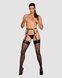 Гартеры Obsessive A741 garter belt black, искусственная кожа SO7854 фото 3