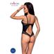 Боді з еко-шкіри та мережива Loona Body black L/XL - Passion SO5355 фото 2 Safeyourlove