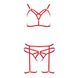 Комплект белья MAGALI SET OpenBra red - Passion Exclusive: стрэпы: лиф, трусики и пояс PS23801 фото 4