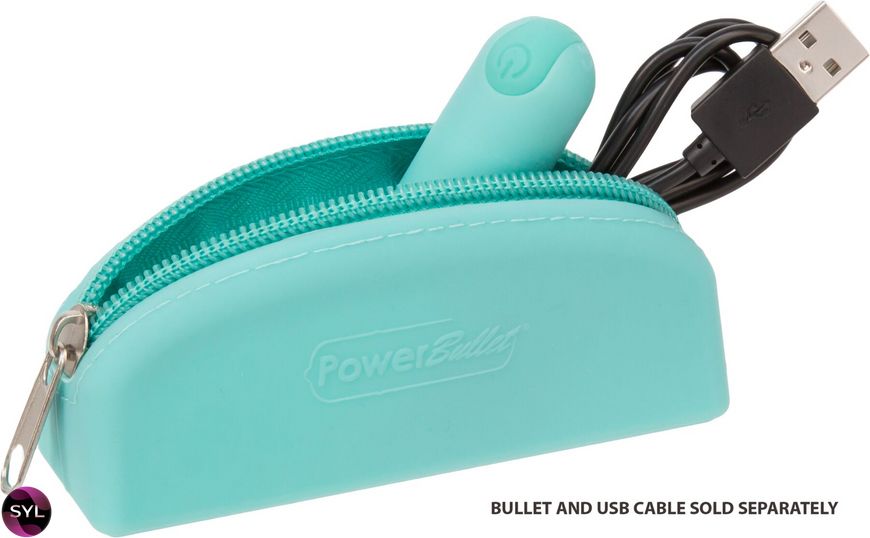 Сумка для зберігання секс-іграшок PowerBullet - Silicone Storage Zippered Bag Teal SO5561 SafeYourLove