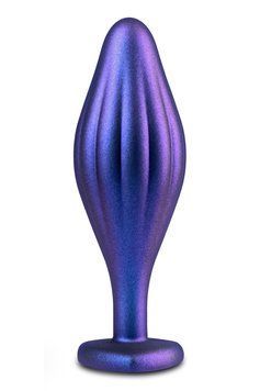Blush Anal Adventures Matrix Wavy Butt Plug ze stymulującym wzorem, Purple