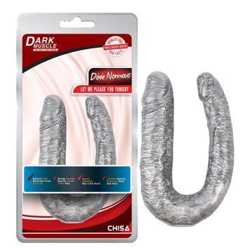 Фаллоимитатор двойной (двухсторонний) Chisa Dark Muscle Dixie Normous, серебристый 82490 /CN-711982490 фото