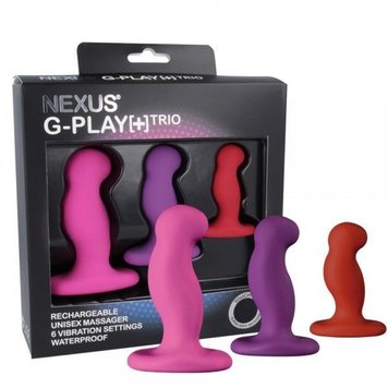 Набір вібромасажерів простати Nexus G-Play Trio Plus, макс діаметр 2,3-3,0-3,5 см, для новачків SO2142 SafeYourLove