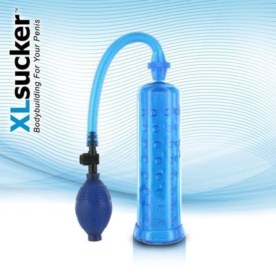 Вакуумна помпа XLsucker Penis Pump Blue для члена довжиною до 18см, діаметр до 4 см E22147 SafeYourLove
