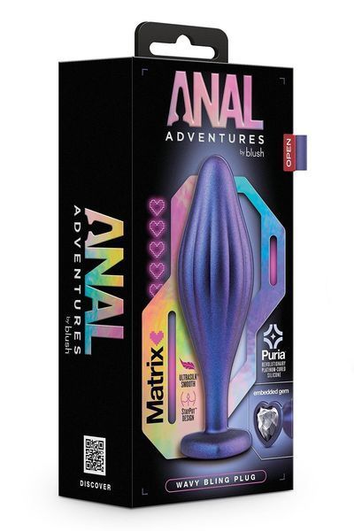 Волнистая анальная пробка Blush Anal Adventures Matrix со стимулирующим дизайном BL331848 фото