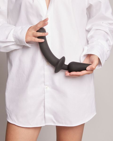 Anal plug with dildo 2in1 Strap-On-Me SWITCH PLUG-IN DILDO Black S, diameter 3.3/2.9 cm