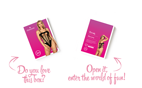 Бодистокинг с поперечными вырезами Obsessive B122 teddy, черный SO7210 фото