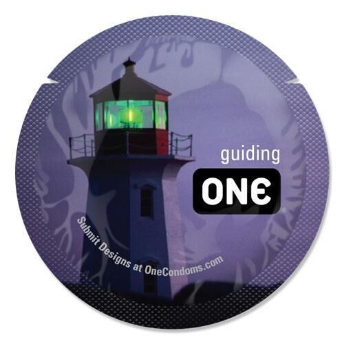 Zestaw prezerwatyw ONE Glowing Pleasures, 100 szt., świecących w ciemności, ze środkiem nawilżającym, opakowanie tubowe