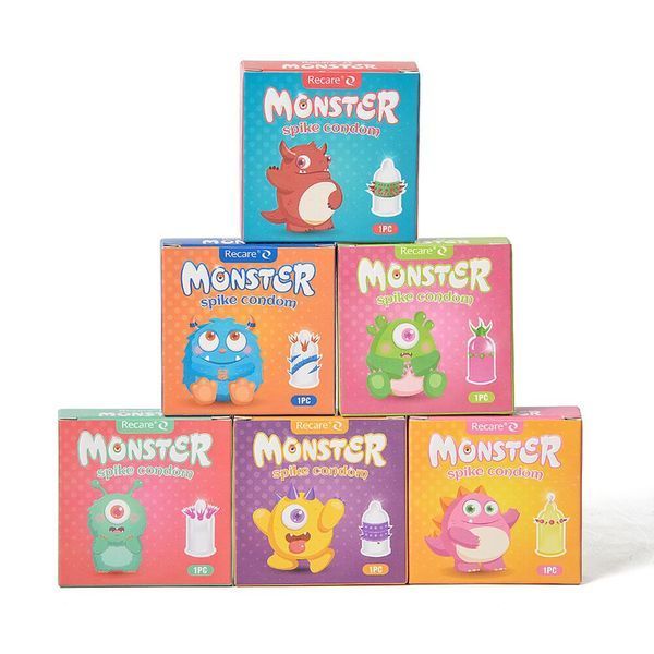 Насадка на член Recare Yellow Monster Spike Condom (презерватив з рядами пухирців та шипів) SX3354 SafeYourLove