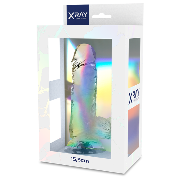 Прозорий фалоімітатор з мошонкою, 11 х 3,5 см XRAY (Іспанія) XR910075 SafeYourLove