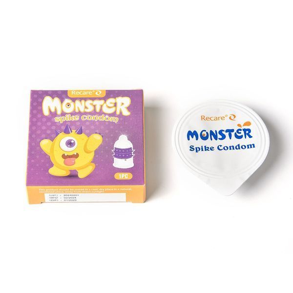 Насадка на член Recare Yellow Monster Spike Condom (презерватив з рядами пухирців та шипів) SX3354 SafeYourLove