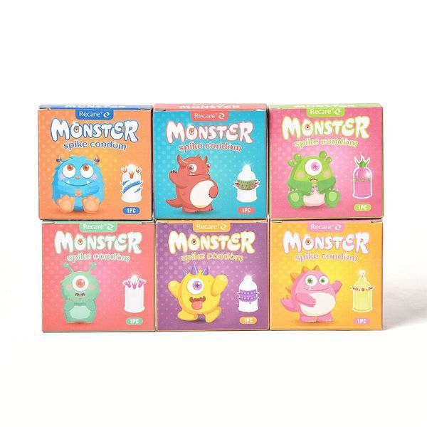 Насадка на член Recare Yellow Monster Spike Condom (презерватив з рядами пухирців та шипів) SX3354 SafeYourLove
