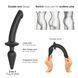 Anal plug with dildo 2in1 Strap-On-Me SWITCH PLUG-IN DILDO Black S, diameter 3.3/2.9 cm