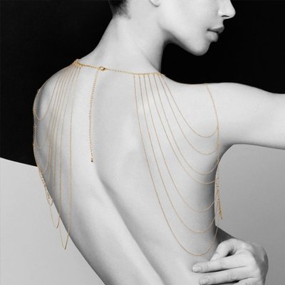 Ланцюжки на шию, плечі і спину MAGNIFIQUE колір: золотистий Bijoux Indiscrets (Іспанія) B0185 SafeYourLove