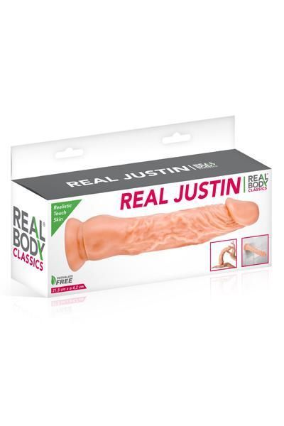 Фалоімітатор Real Body — Real Justin Flesh, TPE, діаметр 4,2 см SO2218 SafeYourLove