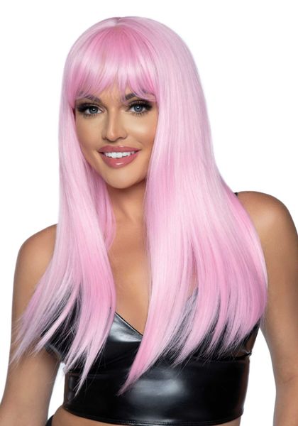 Leg Avenue Long straight bang wig Pink SO7942 SafeYourLove