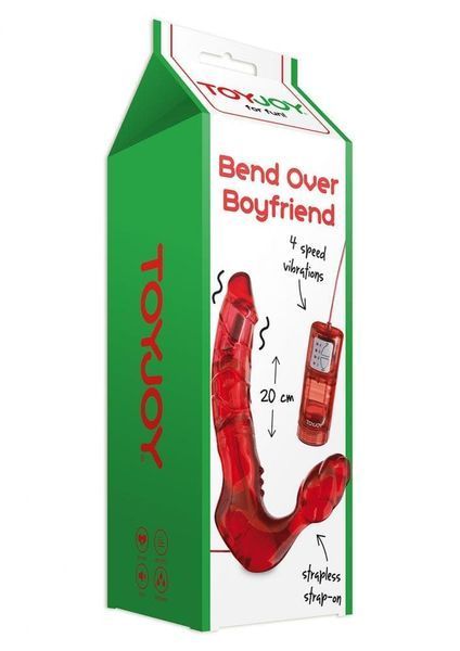 Безремневой страпон с вибрацией Bend Over Toy Joy TJ10359 фото