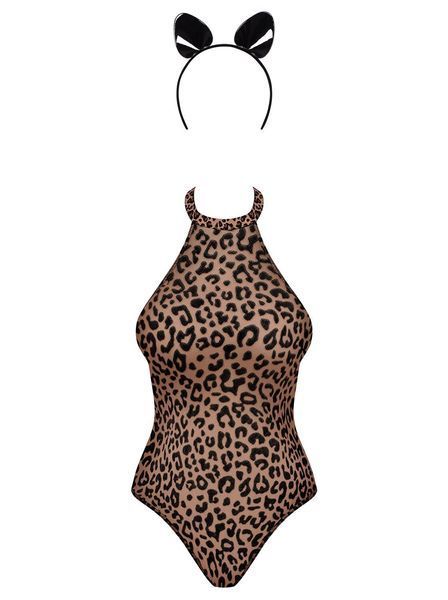 Боді-тедді Obsessive Leocatia teddy, розмір L/XL SO7713 SafeYourLove
