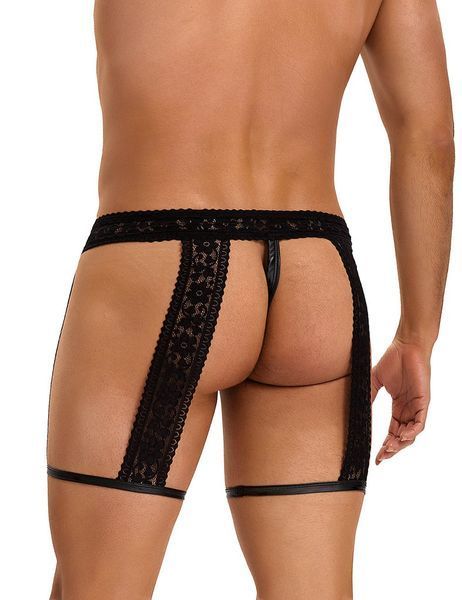 Чоловічі стрінги Star Night з гартерами та мереживним поясом MP275/S SafeYourLove