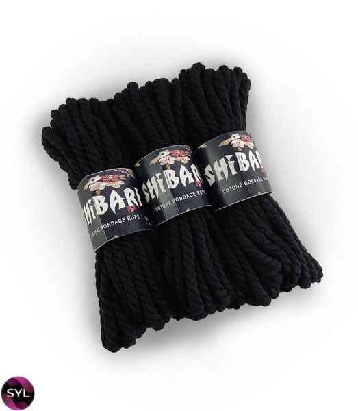 Бавовняна мотузка для шібарі Feral Feelings Shibari Rope, 8 м чорна SO4002 SafeYourLove