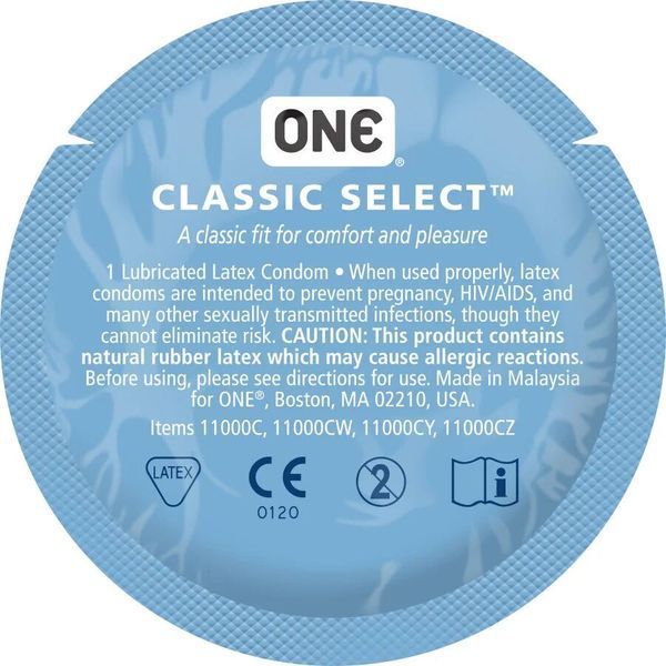 Condom ONE Classic Select MSM Collection, 1 piece, smooth, with lubricant, designer packaging