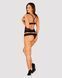 Translucent set with jewelry Obsessive Ivannes top & thong, size 2XL/3XL