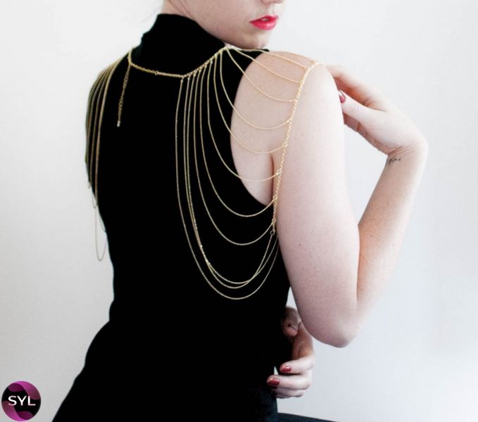 Цепочки на шею, плечи и спину MAGNIFIQUE цвет: золотистый Bijoux Indiscrets (Испания) B0185 фото