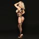 Bodystocking with imitation of stockings and open breasts Yara, S/M