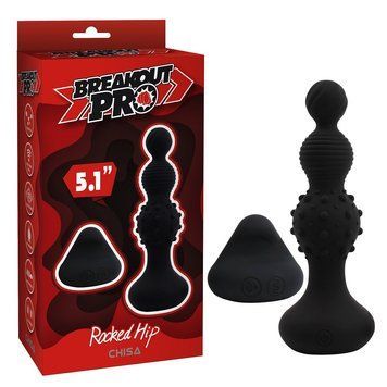Chisa Breakout Pro Rocked Hip Wibrujący korek analny w kształcie choinki z r&oacute;żnymi fakturami na poziomach