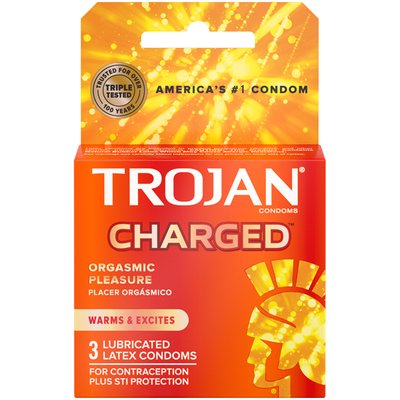 Упаковка 3шт Trojan Charged UCIU000221 SafeYourLove