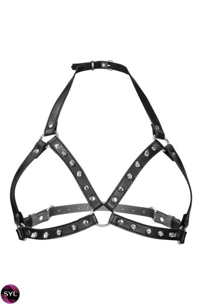 Портупея з металевими шипами Fetish Tentation Sexy Adjustable Chest Harness SO4665 SafeYourLove