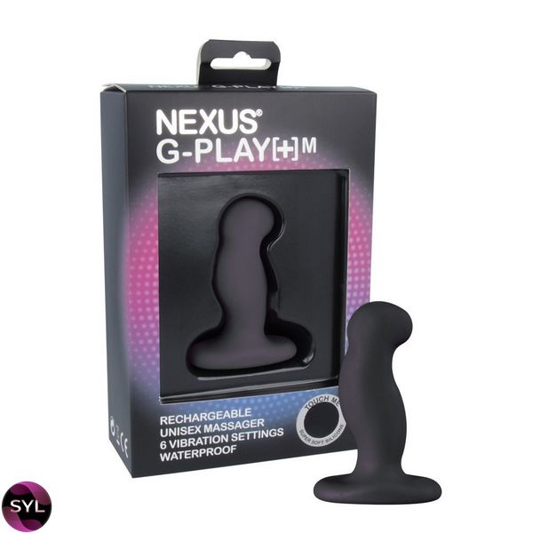 Вибромассажер простаты Nexus G-Play Plus M Black, макс. диаметр 3 см, перезаряжаемый GPM001 фото