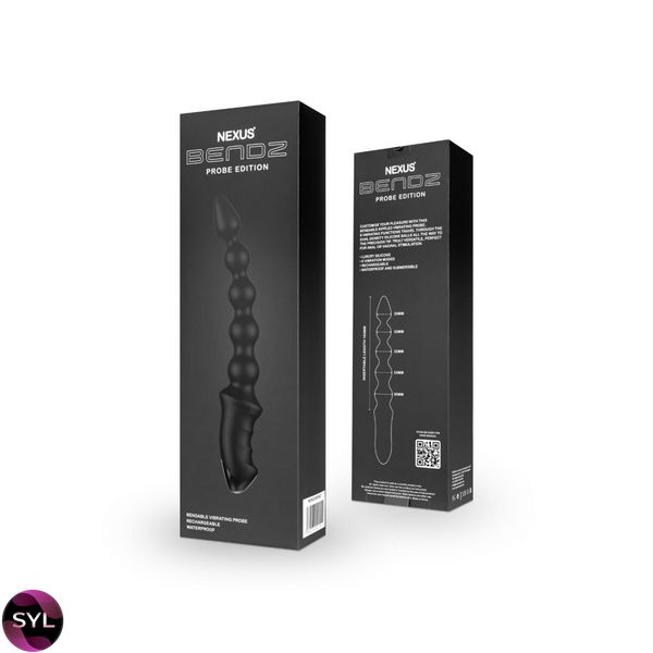 Анальный вибратор-бусы Nexus BENDZ Bendable Vibrator Probe Edition, эффект памяти формы SO6637 фото