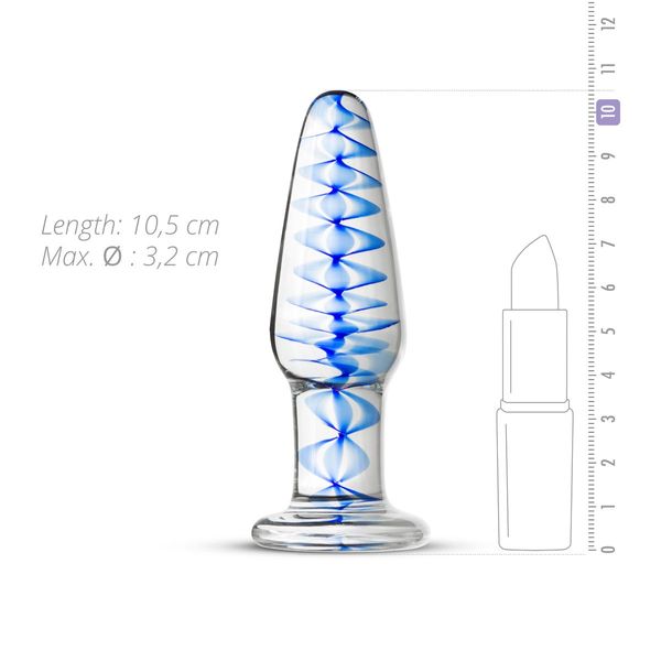 Стеклянная анальная пробка с внутренней спиралью Gildo Glass Buttplug No. 23 SO4417 фото