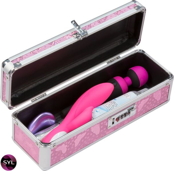 Кейс для зберігання секс-іграшок BMS Factory - The Toy Chest Lokable Vibrator Case Pink з кодовим за SO5563 SafeYourLove