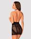 Напівпрозора сорочка з відкритими грудьми Obsessive Lacrisia chemise, з чокером, розмір M/L SO7287 фото 2 Safeyourlove