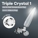 Satisfyer Triple Crystal 1 szklany dildo, kolor Transparent