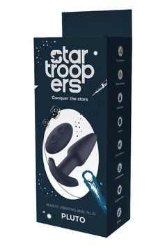 Вібруюча анальна пробка Dream Toys Startroopers Pluto з пультом керування, чорна DT22140 SafeYourLove