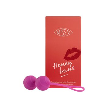 Вагінальні кульки рельєфні Honeybuns Pretty Violet Miss V, рожеві MSV50404 SafeYourLove