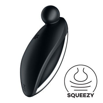 Czarny wibrator do stymulacji zewnętrznej Satisfyer Spot On 2, bardzo mocny, elastyczny wypustek