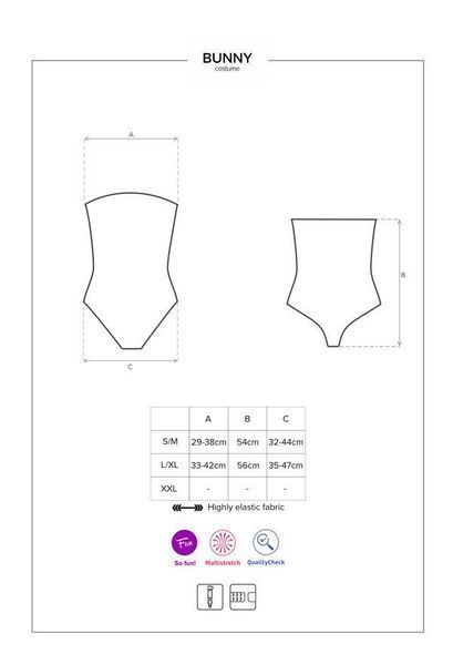 Эротический костюм Obsessive Bunny, размер L/XL SO7702 фото