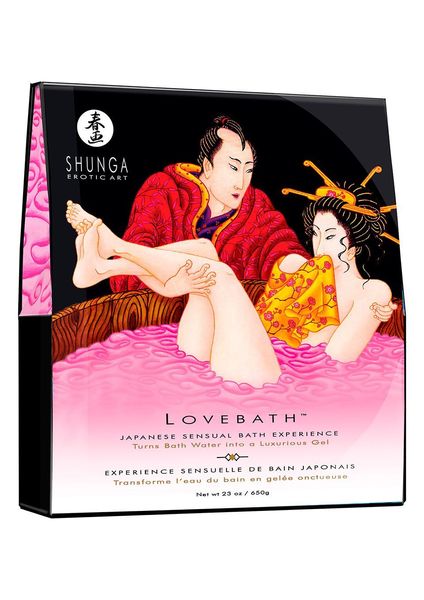 Żel do kąpieli Shunga LOVEBATH - Dragon Fruit 650 g, sprawia, że ​​woda staje się pachnąca galaretką z efektem SPA