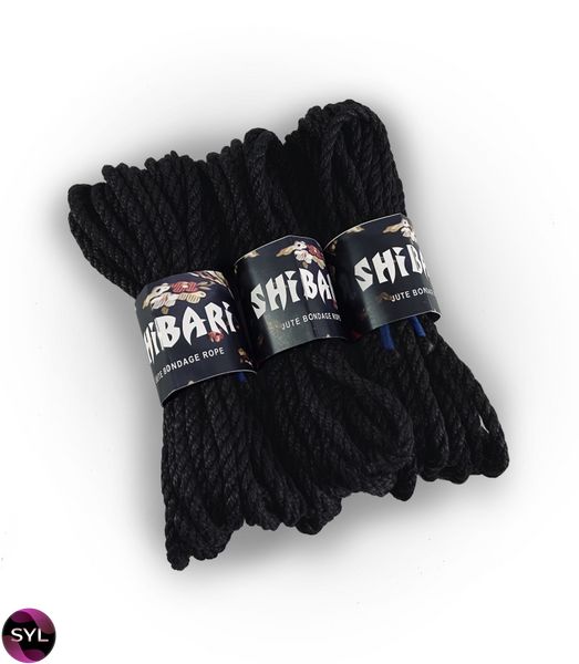 Джутова мотузка для шібарі Feral Feelings Shibari Rope, 8 м чорна SO4004 SafeYourLove