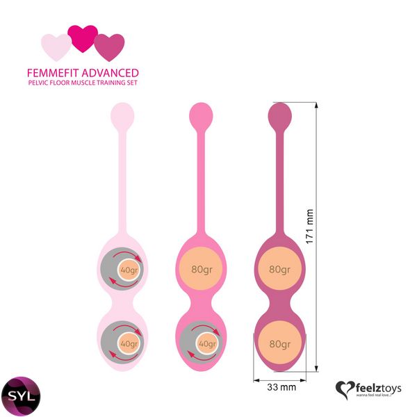 Набір вагінальних кульок для просунутих FeelzToys - FemmeFit Advanced Pelvic Muscle Training Set SO5067 SafeYourLove