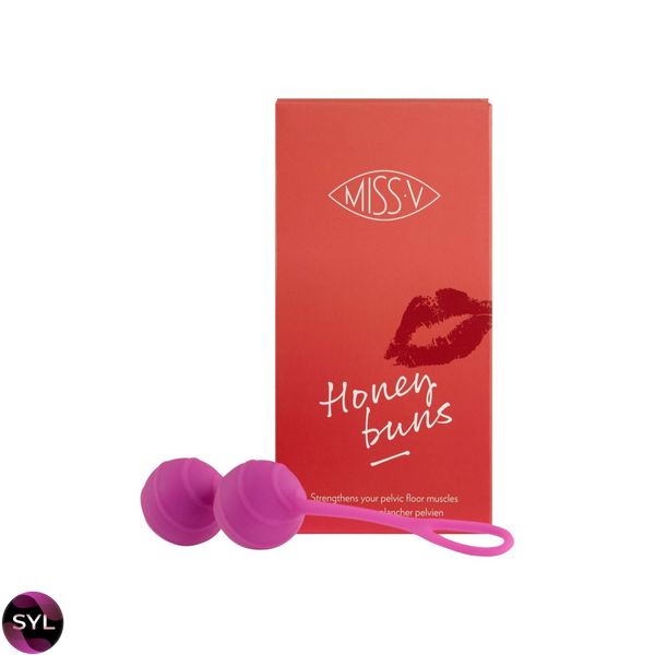 Вагінальні кульки рельєфні Honeybuns Pretty Violet Miss V, рожеві MSV50404 SafeYourLove