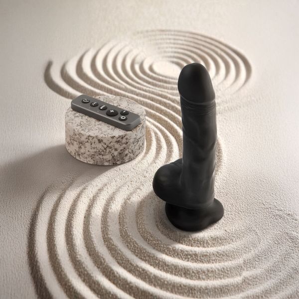 Фаллоимитатор с вибрацией и ротацией Strap-On-Me Rotating & Vibrating Realistic Dildo - L - Black SX3503 фото