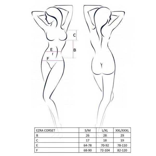 Gorset z dekoltem Passion ERZA CORSET czarny