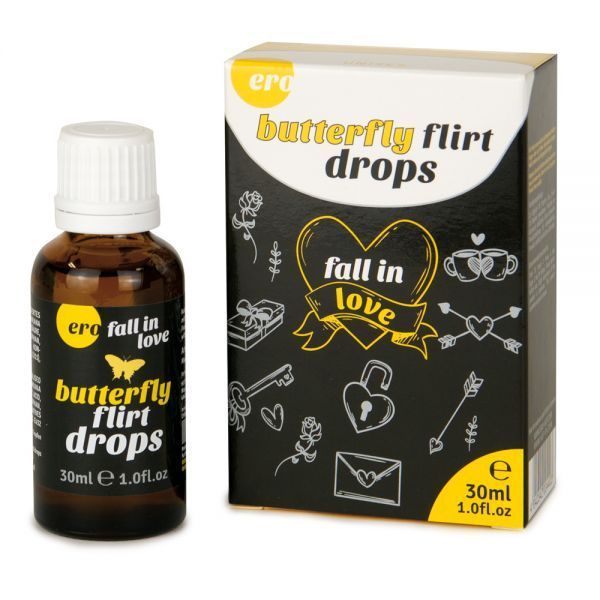 Ekscytujące krople dla dwóch kropli ERO Butterfly Flirt Drops, 30 ml