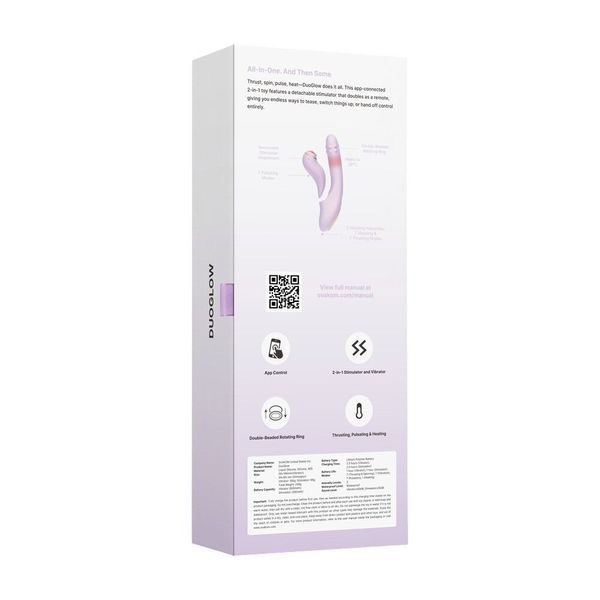 Svakom DuoGlow 5 w 1 inteligentny wibrator, wibrator z kulkami pulsacyjnymi i stymulator pulsacyjny, podgrzewany