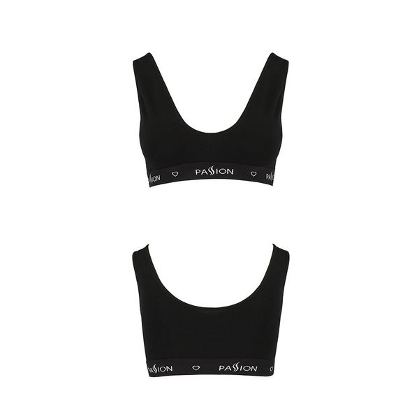 Спортивний топ з широкою гумкою Passion PS004 TOP black SO4221 SafeYourLove